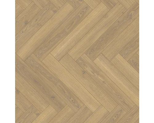 Laminat Trendtime 3 Eiche Studioline Honig Fischgrät 858 x 143 x 8 mm Bodenbelag mit Fischgrätmuster