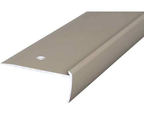 Nez de marche Prinz aluminium acier inoxydable mat perforé 45 x 19 x 2500 mm Nez de marche Prinz aluminium acier inoxydable mat perforé 45 x 19 x 2500 mm