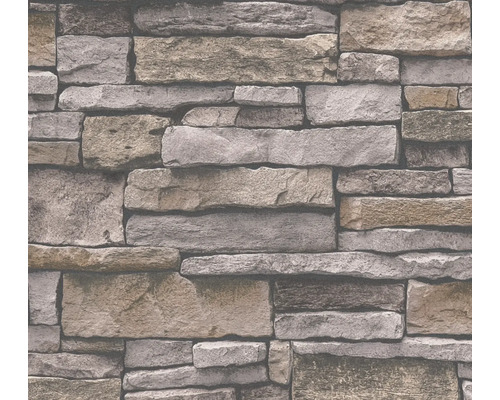 Vliestapete 38813-3 Elements II Steinmauer 3D Effekt beige Tapete mit Steinmuster
