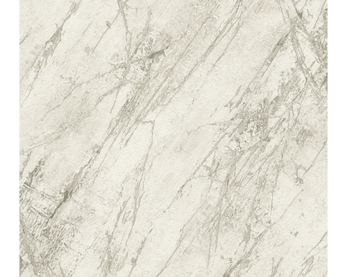 Papier peint intissé 38817-2 Elements II aspect marbre blanc gris Papier peint avec structure de marbre