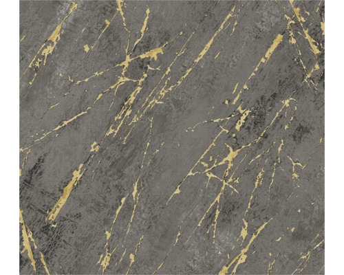 Vliestapete 38817-5 Elements II Marmoroptik dunkelgrau gold Tapete mit Marmoroptik und goldenen Akzenten