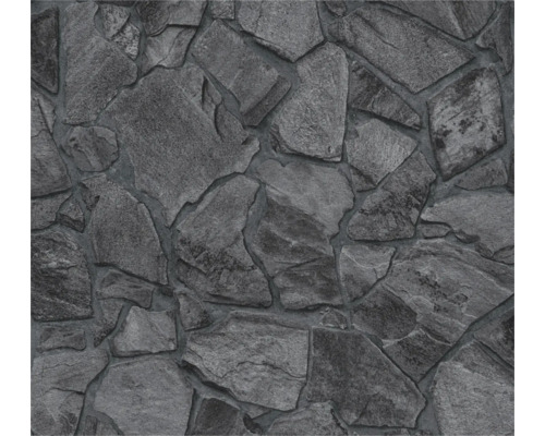 Vliestapete 3893-67 Elements II 3D Bruchstein schwarz grau Tapete mit Steinmuster