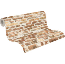 Tapetenrolle mit Backsteindesign