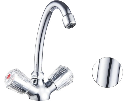 Robinet de cuisine à deux poignées