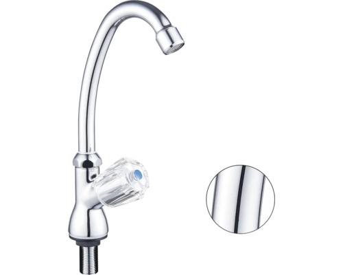 Wasserhahn mit transparentem Griff für Waschbecken