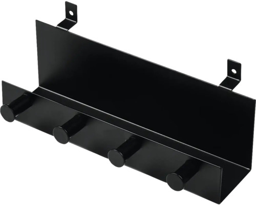 Étagère Fjordwall noir 4 broches avec vis 215 mm pour panneau acoustique