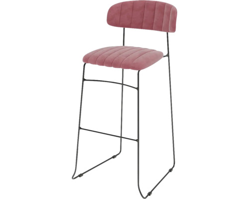Tabouret de bar avec structure en métal et assise rembourrée