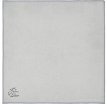 Chiffon de nettoyage gris avec logo brodé
