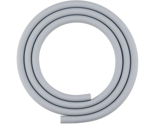 Tuyau en PVC gris enroulé