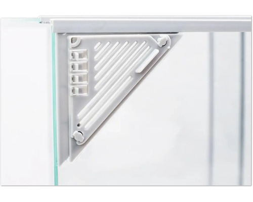Gros plan d''une connexion d''angle d''aquarium en plastique
