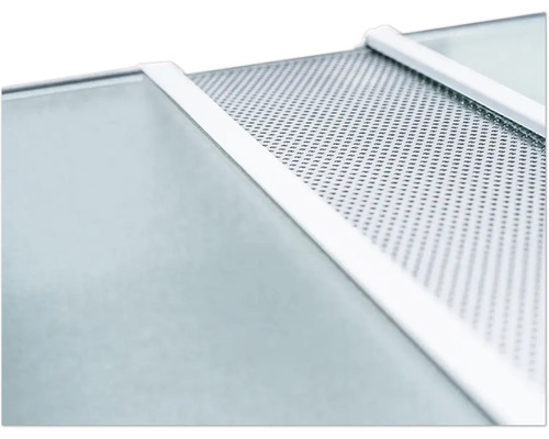 Gros plan d''une plaque de verre avec grille de protection et cadre