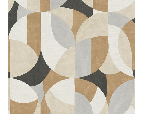 Vliestapete 39932-1 French Affair grafische Formen beige Tapete mit geometrischem Muster aus Kreisen und Rechtecken