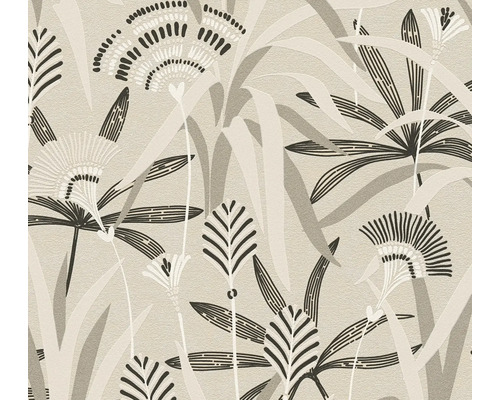 Vliestapete 39936-1 French Affair Blumen & Gräser beige Tapete mit floralem Muster