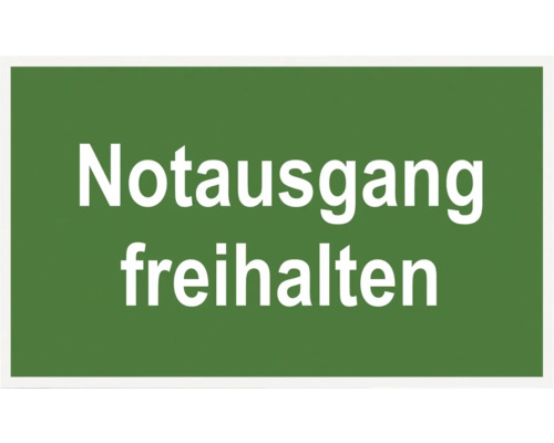 Hinweisschild "Notausgang freihalten" 250x150 mm