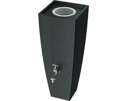 Récupérateur d'eau de pluie ARVES Modena 100 l anthracite Colonne de récupérateur d''eau de pluie foncée avec robinet