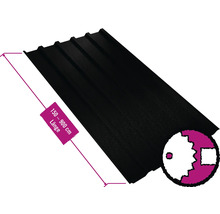 PRECIT Trapezplatte für Dach W35LR Tiefschwarz RAL 9005 Fix-Breite 1070 mm x Stärke 0,5 mm (Meterware ab 150 bis max. 900 cm)