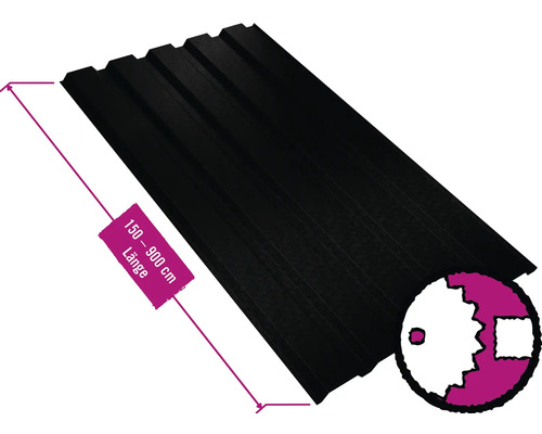 PRECIT Trapezplatte für Wand W35LA Tiefschwarz RAL 6020 80mµ Shimoco Beschichtung Fix-Breite 1070 mm x Stärke 0,5 mm (Meterware ab 150 bis max. 900 cm) PRECIT Trapezplatte für Wand W35LA Tiefschwarz RAL 6020 80mµ Shimoco Beschichtung Fix-Breite 1070 mm x Stärke 0,5 mm (Meterware ab 150 bis max. 900 cm)