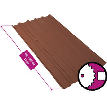 PRECIT Trapezplatte für Dach W35LR Kupferbraun RAL 8004 80mµ Shimoco Beschichtung Fix-Breite 1070 mm x Stärke 0,5 mm (Meterware ab 150 bis max. 900 cm)