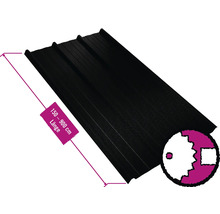 PRECIT Trapezplatte für Dach W45LR Tiefschwarz RAL 9005 80mµ Shimoco Beschichtung Fix-Breite 1069 mm x Stärke 0,5 mm (Meterware ab 150 bis max. 900 cm)