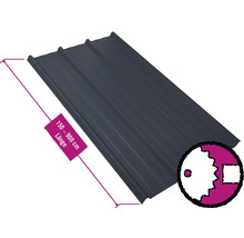 PRECIT Trapezplatte für Dach mit Antikondensationsvlies W45LV Anthrazitgrau RAL 7016 80mµ Shimoco Beschichtung Fix-Breite 1069 mm x Stärke 0,5 mm (Meterware ab 150 bis max. 900 cm)