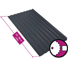 PRECIT Trapezplatte für Dach W20LR Anthrazitgrau RAL 7016 80mµ Shimoco Beschichtung Fix-Breite 1135 mm x Stärke 0,5 mm (Meterware ab 150 bis max. 900 cm)