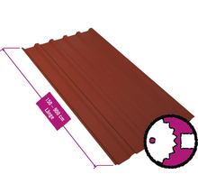 PRECIT Trapezplatte für Dach mit Antikondensationsvlies W35LV Oxidrot RAL 3009 80mµ Shimoco Beschichtung Fix-Breite 1070 mm x Stärke 0,5 mm (Meterware ab 150 bis max. 900 cm)