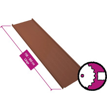 PRECIT Trapezplatte für Dach W33LR Kupferbraun RAL 8004 80mµ Shimoco Beschichtung Fix-Breite 548 mm x Stärke 0,5 mm (Meterware ab 150 bis max. 900 cm)