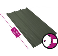PRECIT Trapezplatte für Dach W45LR Nadelgrün RAL 6020 80mµ Shimoco Beschichtung Fix-Breite 1069 mm x Stärke 0,5 mm (Meterware ab 150 bis max. 900 cm)