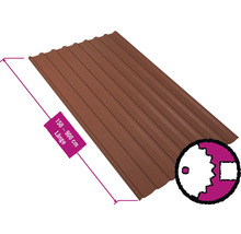 PRECIT Trapezplatte für Dach mit Antikondensationsvlies W20LV Kupferbraun RAL 8004 80mµ Shimoco Beschichtung Fix-Breite 1135 mm x Stärke 0,5 mm (Meterware ab 150 bis max. 900 cm)