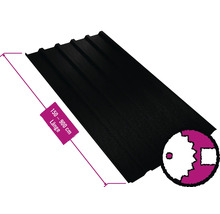 PRECIT Trapezplatte für Dach mit Antikondensationsvlies W35LV Tiefschwarz RAL 9005 80mµ Shimoco Beschichtung Fix-Breite 1070 mm x Stärke 0,5 mm (Meterware ab 150 bis max. 900 cm)