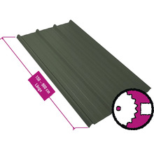 PRECIT Trapezplatte für Dach mit Antikondensationsvlies W45LV Nadelgrün RAL 6020 80mµ Shimoco Beschichtung Fix-Breite 1069 mm x Stärke 0,5 mm (Meterware ab 150 bis max. 900 cm)