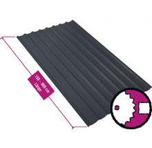 PRECIT Trapezplatte für Dach mit Antikondensationsvlies W20LV Anthrazitgrau RAL 7016 80mµ Shimoco Beschichtung Fix-Breite 1135 mm x Stärke 0,5 mm (Meterware ab 150 bis max. 900 cm)