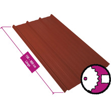 PRECIT Trapezplatte für Dach W45LR Oxidrot RAL 3009 80mµ Shimoco Beschichtung Fix-Breite 1069 mm x Stärke 0,5 mm (Meterware ab 150 bis max. 900 cm)