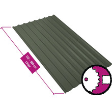 PRECIT Trapezplatte für Dach W20LR Nadelgrün RAL 6020 80mµ Shimoco Beschichtung Fix-Breite 1135 mm x Stärke 0,5 mm (Meterware ab 150 bis max. 900 cm)