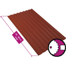 PRECIT Trapezplatte für Dach W20LR Oxidrot RAL 3009 80mµ Shimoco Beschichtung Fix-Breite 1135 mm x Stärke 0,5 mm (Meterware ab 150 bis max. 900 cm)