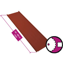 PRECIT Trapezplatte für Dach W33LR Oxidrot RAL 3009 80mµ Shimoco Beschichtung Fix-Breite 548 mm x Stärke 0,5 mm (Meterware ab 150 bis max. 900 cm)