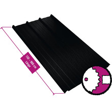 PRECIT Trapezplatte für Dach mit Antikondensationsvlies W45LV Tiefschwarz RAL 9005 80mµ Shimoco Beschichtung Fix-Breite 1069 mm x Stärke 0,5 mm (Meterware ab 150 bis max. 900 cm)