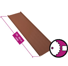 PRECIT Trapezplatte für Dach mit Antikondensationsvlies W33LV Kupferbraun RAL 8004 80mµ Shimoco Beschichtung Fix-Breite 548 mm x Stärke 0,5 mm (Meterware ab 150 bis max. 900 cm)