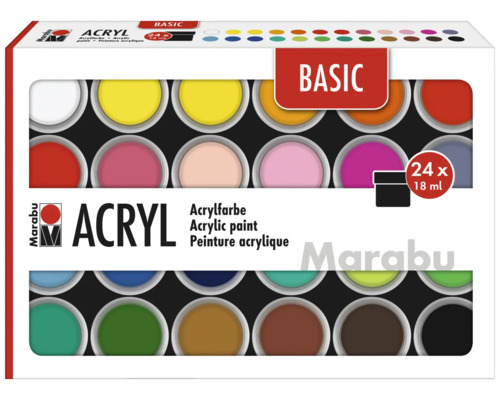 Marabu Acrylfarben Basic 24x 18 ml