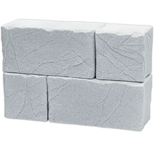 Pierres de mur grises empilées