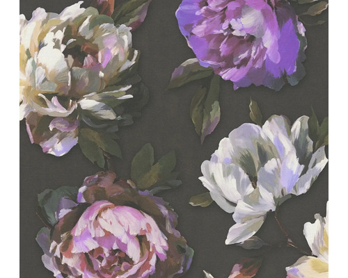 Vliestapete 39609-1 Pint Walls 2 Blume Pfingstrose schwarz Tapete mit Blütenmuster