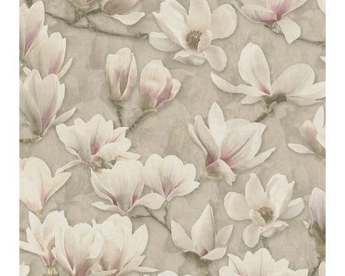 Vliestapete 39610-1 Pint Walls 2 Magnolienblüte beige rosa Tapete mit Magnolienblüten-Muster