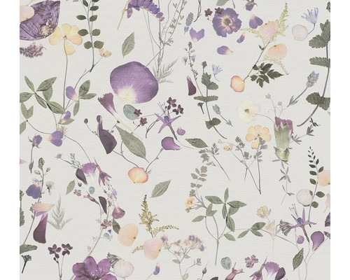 Papier peint intissé 39746-2 Pint Walls 2 petites fleurs herbes crème violet Papier peint intissé 39746-2 Pint Walls 2 petites fleurs herbes crème violet