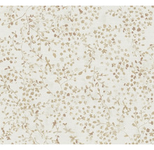 Papier peint à motif floral de feuilles et de fleurs