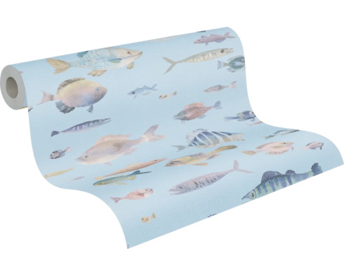 Tapetenrolle mit Fischmotiven