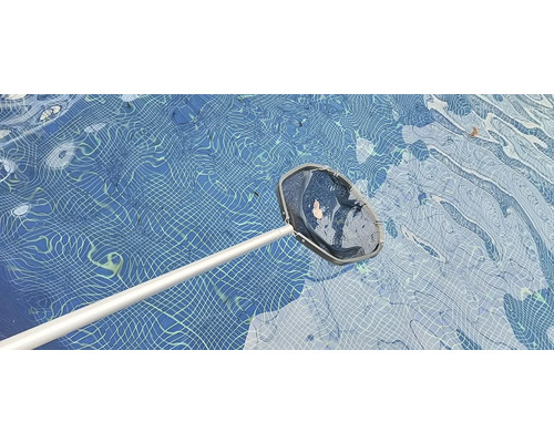 Piscine avec épuisette pour le nettoyage