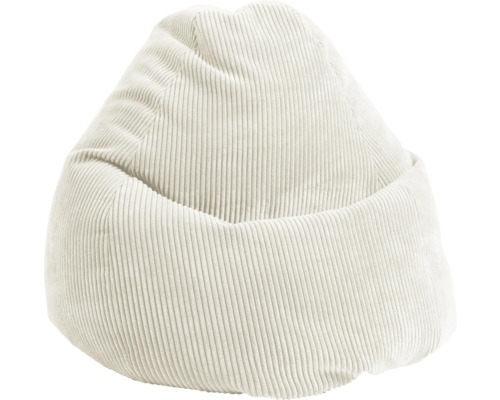 Pouf coussin Sitting Point Beanbag Shara XL Rib env. 220 litres beige 70x110 cm