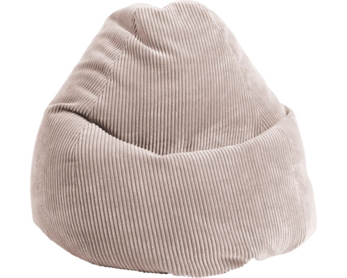 Pouf coussin Sitting Point Beanbag Shara XXL Rib env. 300 litres rose 80x130 cm