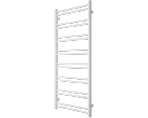 Weißer Handtuchwärmer mit horizontalen Heizstäben