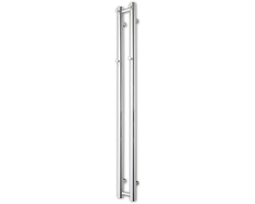 Radiateur design KIRO 2 1400 x 135 mm chrome raccord des deux côtés, en bas Radiateur design KIRO 2 1400 x 135 mm chrome raccord des deux côtés, en bas